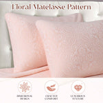Superior Enzy Medium Weight Floral Matelasse Bedspread Pillow Sham Set