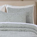 Superior Enzy Medium Weight Floral Matelasse Bedspread Pillow Sham Set
