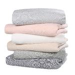 Superior Enzy Medium Weight Floral Matelasse Bedspread Pillow Sham Set