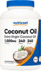 Coconut Oil Softgels (1000Mg) 240 Softgels - Extra Virgin Coconut Oil - Gluten Free and Non-Gmo