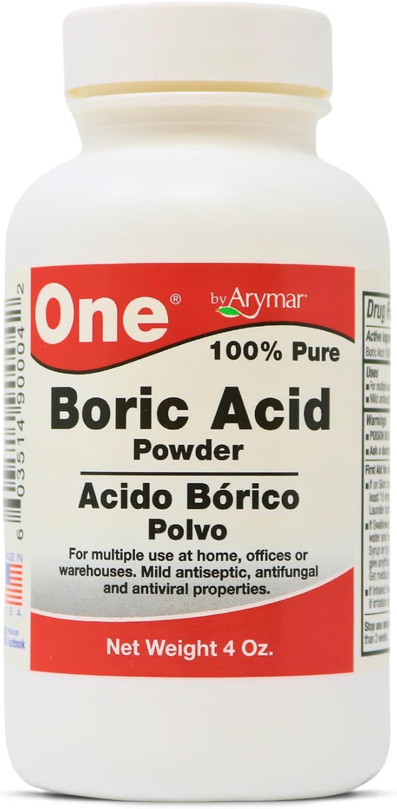 Boric Powder, Multipurpose Household Cleaner and Freshener, Pure Granular Formula, Versatile Use, Made in the USA (4, Ounces)