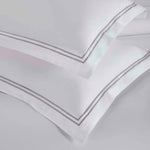 100% Cotton Two-Line Border Embroidered Duvet Cover Set