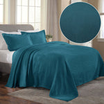 Superior Florin Cotton Jacquard Scrolling Medallion Bedspread Set