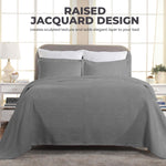 Superior Florin Cotton Jacquard Scrolling Medallion Bedspread Set