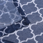 Geometric Trellis Lattice Sheer Grommet Curtain Panel Set