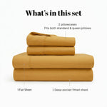 530 Thread Count Egyptian Cotton Sateen Bed Sheet Set