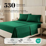 530 Thread Count Egyptian Cotton Sateen Bed Sheet Set