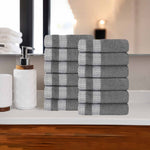 Superior Hays Cotton Medium Weight Soft Face Towel Washcloth Set of 12