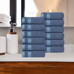 Superior Hays Cotton Medium Weight Soft Face Towel Washcloth Set of 12