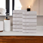 Superior Hays Cotton Medium Weight Soft Face Towel Washcloth Set of 12