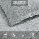 Floral Cotton Matelassé Bedspread Set Hibiscus Jacquard (3-Piece)
