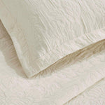 Floral Cotton Matelassé Bedspread Set Hibiscus Jacquard (3-Piece)