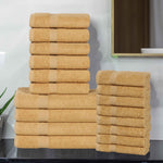 Superior Highly Absorbent Eco-Friendly Soft Cotton 18 Piece Towel Set