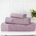 Superior Honeycomb Textured Border Luxury Cotton 3 Piece Towel Set