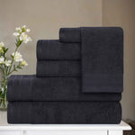 Superior Honeycomb Textured Border Cotton Luxury 6 Piece Towel Set