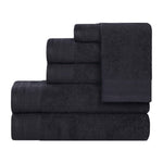 Superior Honeycomb Textured Border Cotton Luxury 6 Piece Towel Set