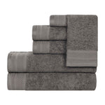 Superior Honeycomb Textured Border Cotton Luxury 6 Piece Towel Set