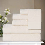 Superior Honeycomb Textured Border Cotton Luxury 6 Piece Towel Set
