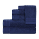 Superior Honeycomb Textured Border Cotton Luxury 6 Piece Towel Set