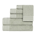Superior Honeycomb Textured Border Cotton Luxury 6 Piece Towel Set