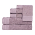 Superior Honeycomb Textured Border Cotton Luxury 6 Piece Towel Set