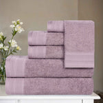 Superior Honeycomb Textured Border Cotton Luxury 6 Piece Towel Set