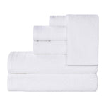 Superior Honeycomb Textured Border Cotton Luxury 6 Piece Towel Set