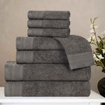 Superior Honeycomb Textured Border Cotton Luxury 8 Piece Towel Set