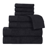 Superior Honeycomb Textured Border Cotton Luxury 8 Piece Towel Set