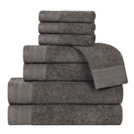 Superior Honeycomb Textured Border Cotton Luxury 8 Piece Towel Set