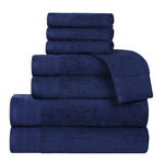 Superior Honeycomb Textured Border Cotton Luxury 8 Piece Towel Set