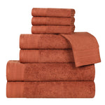 Superior Honeycomb Textured Border Cotton Luxury 8 Piece Towel Set