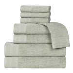 Superior Honeycomb Textured Border Cotton Luxury 8 Piece Towel Set