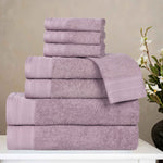 Superior Honeycomb Textured Border Cotton Luxury 8 Piece Towel Set