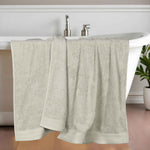 Superior Honeycomb Textured Border Cotton Luxury Bath Sheets, Set of 2