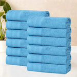 Superior Honeycomb Border Cotton Medium Weight Face Towels, Set of 12