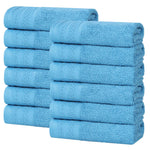 Superior Honeycomb Border Cotton Medium Weight Face Towels, Set of 12