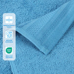 Superior Honeycomb Border Cotton Medium Weight Face Towels, Set of 12