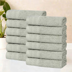 Superior Honeycomb Border Cotton Medium Weight Face Towels, Set of 12