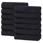 Superior Honeycomb Border Cotton Medium Weight Face Towels, Set of 12