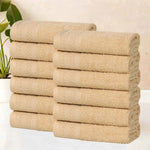 Superior Honeycomb Border Cotton Medium Weight Face Towels, Set of 12