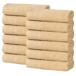 Superior Honeycomb Border Cotton Medium Weight Face Towels, Set of 12