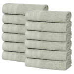 Superior Honeycomb Border Cotton Medium Weight Face Towels, Set of 12