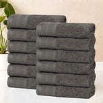 Superior Honeycomb Border Cotton Medium Weight Face Towels, Set of 12