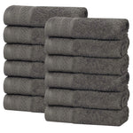 Superior Honeycomb Border Cotton Medium Weight Face Towels, Set of 12