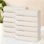Superior Honeycomb Border Cotton Medium Weight Face Towels, Set of 12