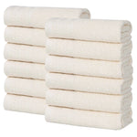 Superior Honeycomb Border Cotton Medium Weight Face Towels, Set of 12