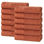 Superior Honeycomb Border Cotton Medium Weight Face Towels, Set of 12