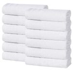 Superior Honeycomb Border Cotton Medium Weight Face Towels, Set of 12