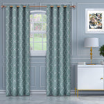Imperial Trellis Washable Room Darkening Blackout Curtains, Set of 2